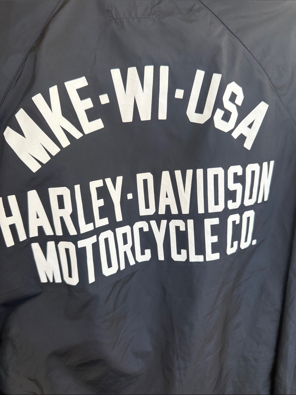 Harley‑Davidson Black Jacket with White MKE·WI·USA Logo